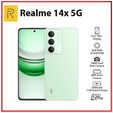 (New) Realme 14x 5G 8GB+256GB GREEN Dual SIM Global Ver. Android Cell Phone