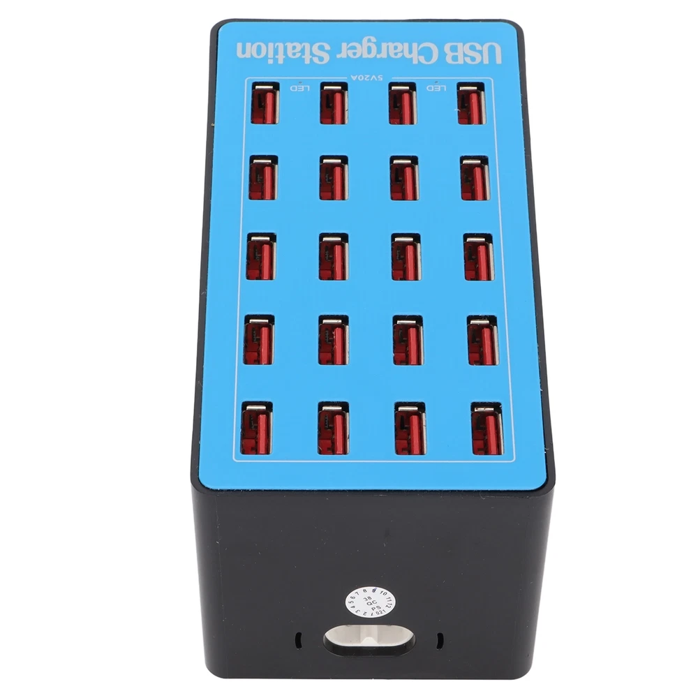 WLXA5+ 100W 20-Port USB Fast Charging Station Wall Power Adapter