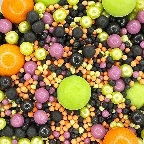 Pearls Mix Halloween Cake Sprinkles - 30g Edible Pearls for Cakes