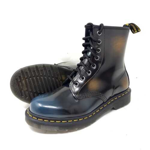 Botas con cordones Dr Martens 1460 de cuero cepillado multicolor nuevas sin etiquetas. - Imagen 9 de 17