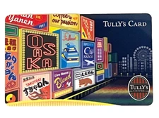 JAPAN Tully's Coffee Card City Osaka Neon/PIN INTACT