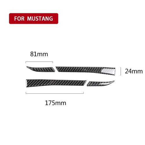 4pc Real Carbon Fiber Side Rearview Mirror Sticker Trim For 2015-19 Ford Mustang - Picture 8 of 10