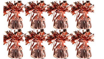 Uniqooo 8pc Metallic Rose Gold Heavy Solid Balloon Weights ~ 5.5'' ~ BRAND NEW!