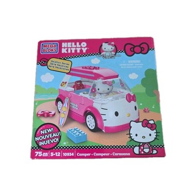 Hello Kitty Mega Bloks 10934 Camper Road Trip Vacation Surf Board New