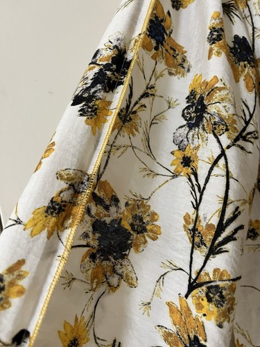 ETHYL Tunic SZ S Viscose Wildflower Theme V Neck 3/4 Sleeve - Picture 7 of 11