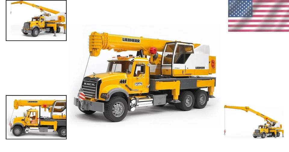 Camión grúa de granito Mack detallado - juego en interiores y exteriores Foto 2 de 4