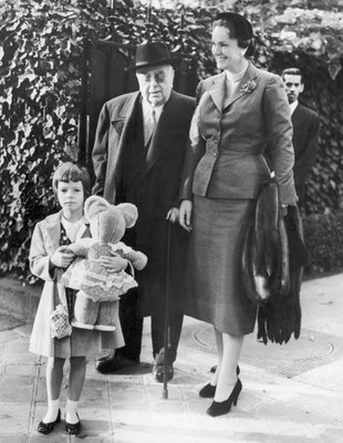 The Aga Khan The Begum And Yamisna Khan in Paris in 1955 Historic Old Photo