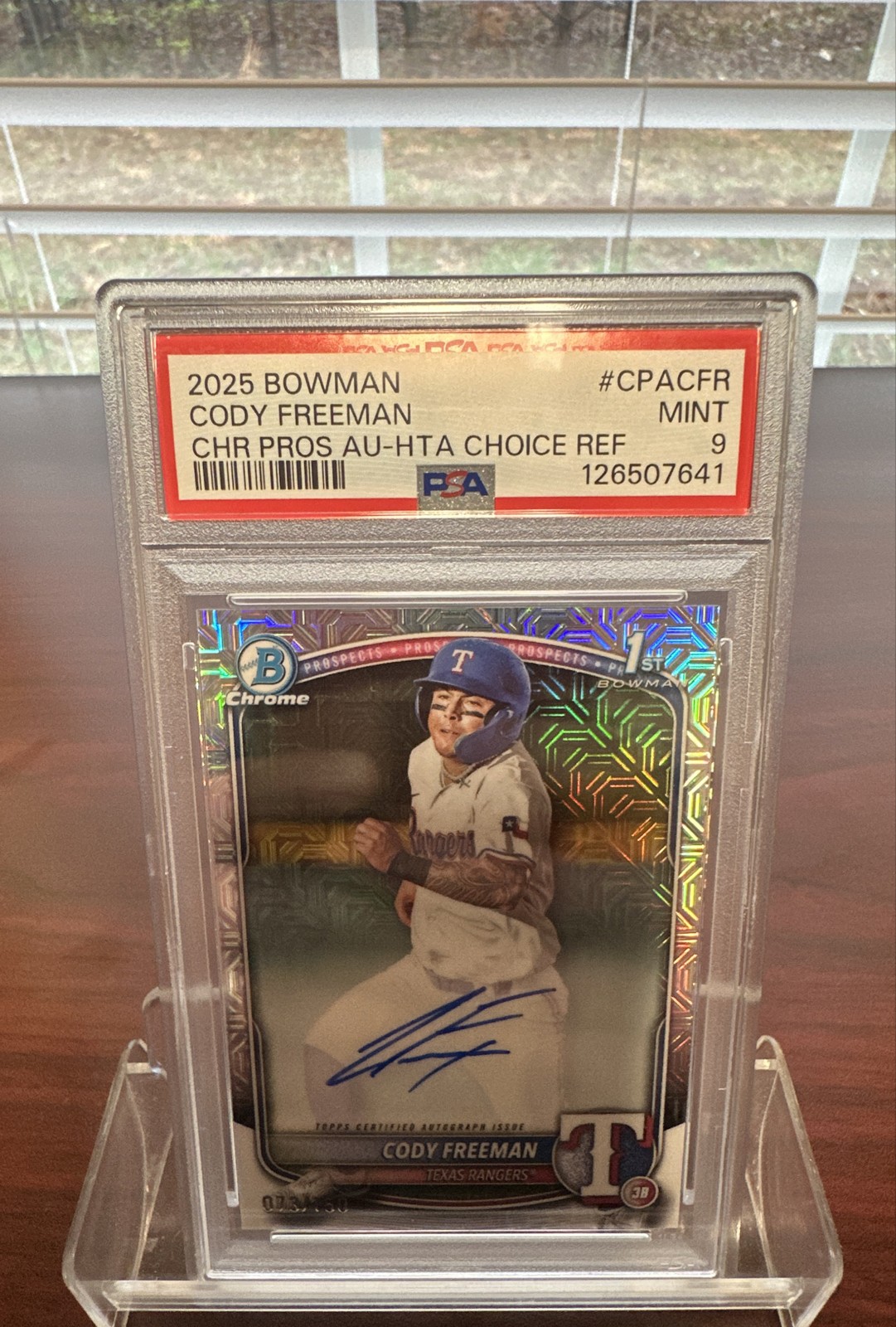 2025 Bowman - Chrome Prospect Auto Cody Freeman #CPA-CFR HTA Choice /150
