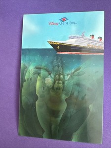Disney Cruise Line DCL Lenticular 3D hologram Mickey Goofy Donald 8.5 x 5.5