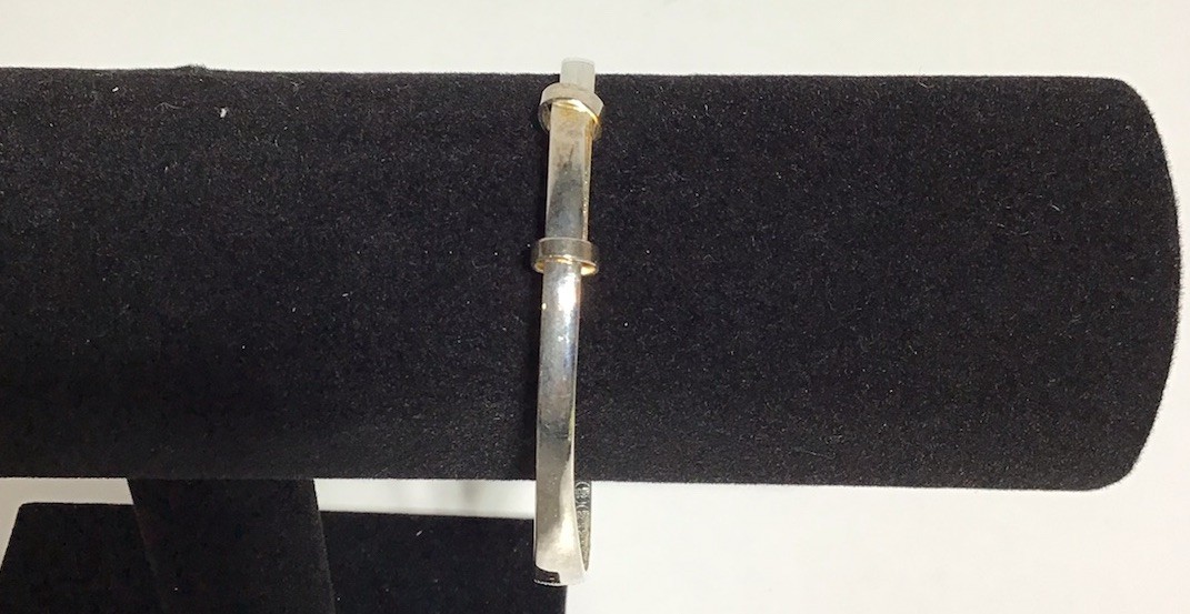 Beautiful Sliver 925 Adjustable Bangle Bracelet - image 3
