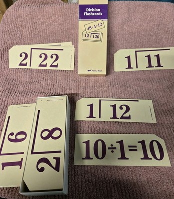 A Beka  Flash Cards Vintage 1980 Division Homeschool Math Curriculum