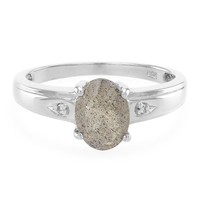 Cavill Damen Ring Labradorit 0,94Ct Oval 925 Sterlingsilber Topas