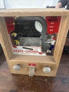 1940’s Kicker & Catcher Antique Football Coin op Game All Original Vintage
