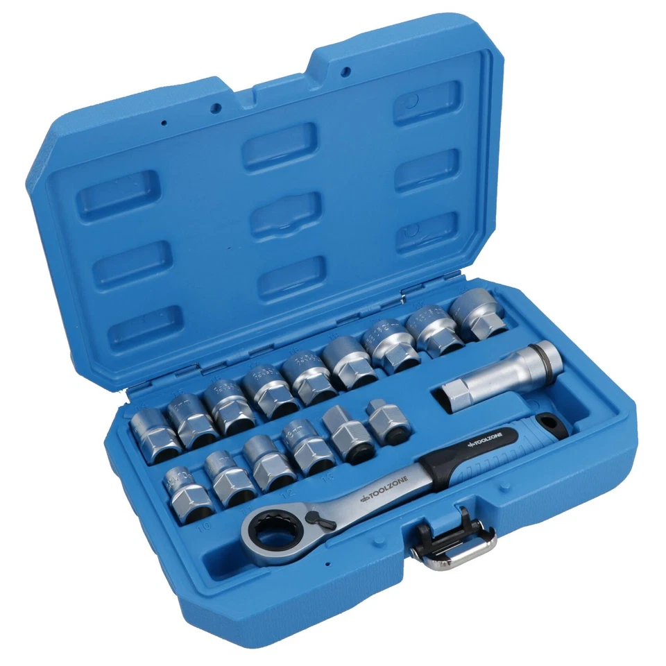 Go-Thru Go Through Metric MM Socket Set 3/8in. + 1/2in. Drive 10 – 24mm 17pc - Image 3 of 4
