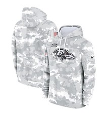 Baltimore Ravens Salute To Service Camo Pullover Hoodie Sweatshirt Men s Large