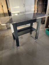 Vintage Bakers / Desert / Sweet Making Trolley. Solid Marble. Butchers Block