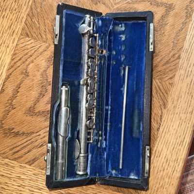 VINTAGE SELMER BUNDY SILVER PLATED C PICCOLO #3890- for parts