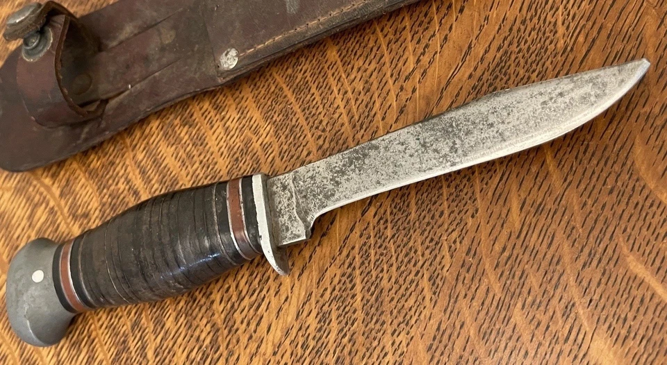 1960 FACA DE LÂMINA FIXA VINTAGE PAL REMINGTON UMC RH-50 EUA ESCOTEIROS DA AMÉRICA - Imagem 2 de 4