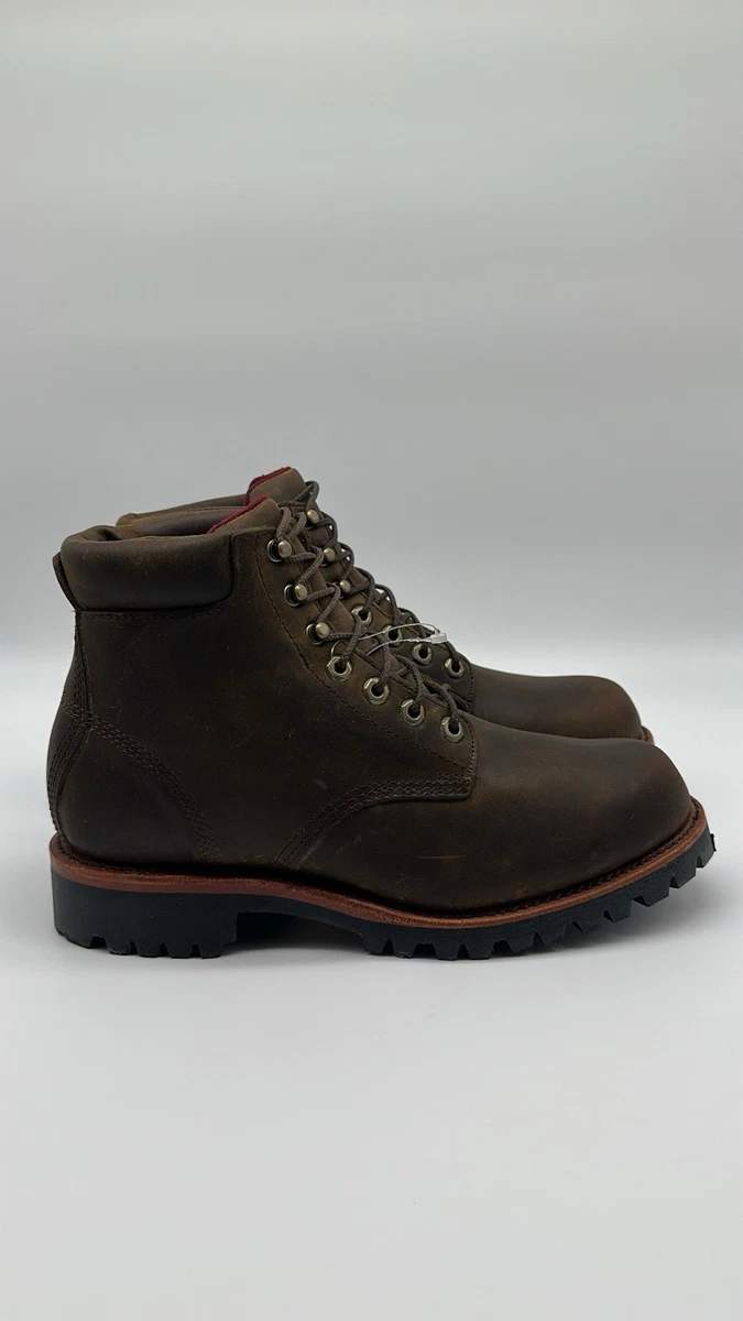 ll bean katahdin mens size 13 shoes brown leather waterproof hiking boots LL Bean Chippewa Boots Men 13D Katahdin Iron Works Brown  main image 4
