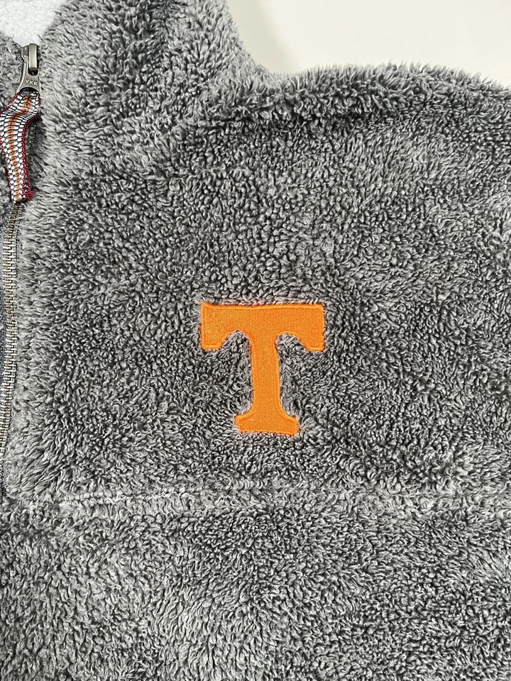 Pullover Tennessee Volunteers para Hombres XL Gris NCAA Fútbol Sherpa Vellón 1/4 Cremallera Foto 4 de 4