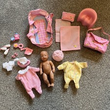 Baby Born Mini World 4” Doll Playset Toy Bundle Accessories Zapf bottle nappy  