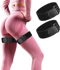 2 Pcs Blood Flow Restriction Bands for Women BFR Bundle Booty Band Black