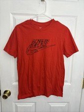 Men  s Nike Short Sleeve Graphic Tee Red-Orange, Size Small, Rare