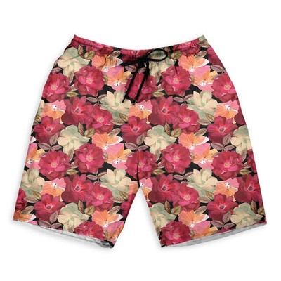 Abstract Seamless Pattern Hand Drawn Hawaiian Shorts