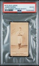 1887 N172 Old Judge James Burns KC Hands Above Waist PSA 4 VG-EX
