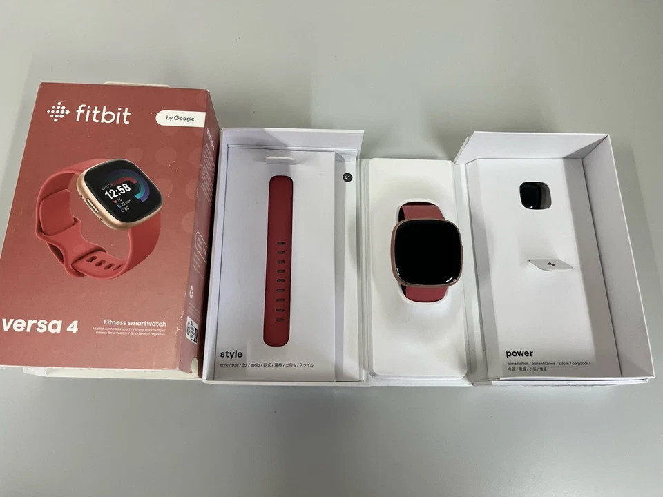 Google Fitbit Versa 4 Smartwatch Fitness-Tracker Android / iOS Sandrosa NEU&OVP - Bild 2 von 4