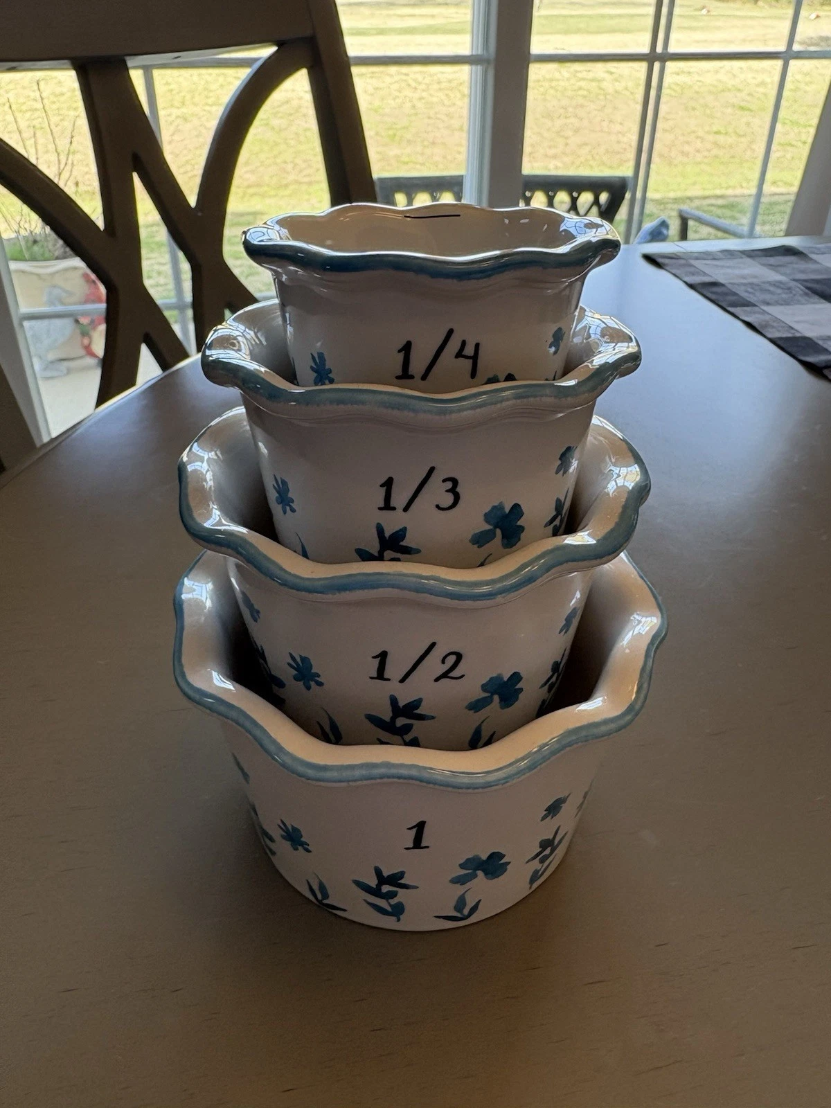 Rae Dunn NWT 2025 Blue Floral Measuring Cups
Opens in a new window or tab