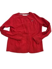 Vineyard Vines Girls Red Cotton Button Down Cardigan Sweater EUC Size M 10 12