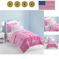 Magical Princess Ultra Soft Microfiber Girls Comforter Set, Pink, Twin