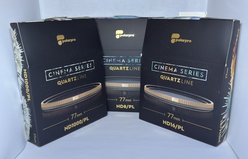 PolarPro 77mm QUARTZLINE ND8/PL. ND16/PL. ND1000/PL. 67 77mm step^ring. 3 filter