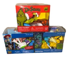 NEW THE GRINCH TOY STORY MONSTERS INC MINI FIGURES, CRITTER CRATE BY CULTUREFLY