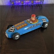 Lotus Vintage Tin Race Car Toy Blue 27