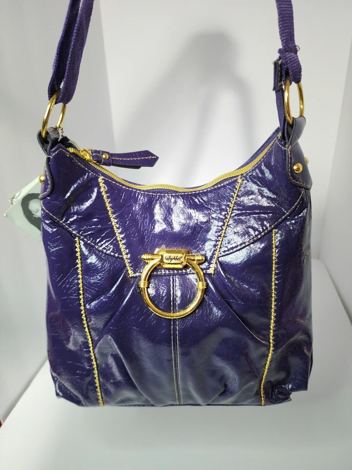 NUEVO CON ETIQUETAS DE COLECCIÓN BABY PHAT By Kimora Lee Bolso de Mano Púrpura Grande Años 90/Y2K Bolso de Hombro Foto 4 de 4