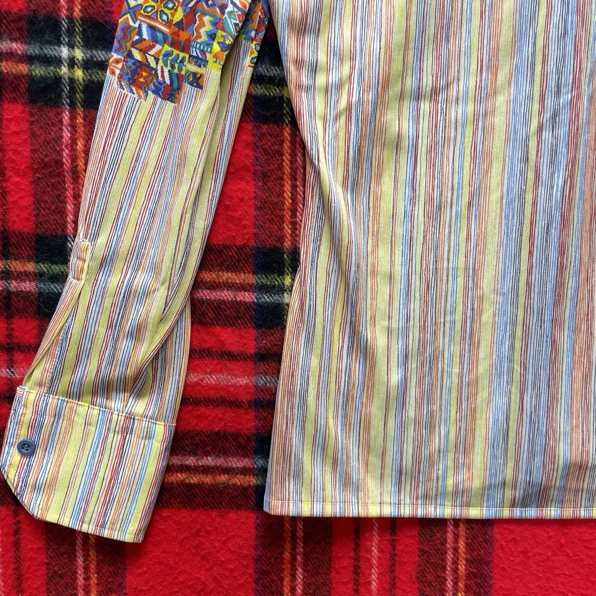 Vintage 70s NIK NIK Disco Shirt Size 9/10 Art Print Made In Italy 