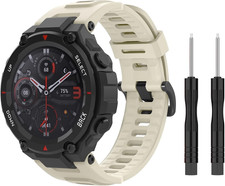 Watch Band Compatible with Amazfit T-Rex/T-Rex Pro Smartwatch, Soft Silicone Rep