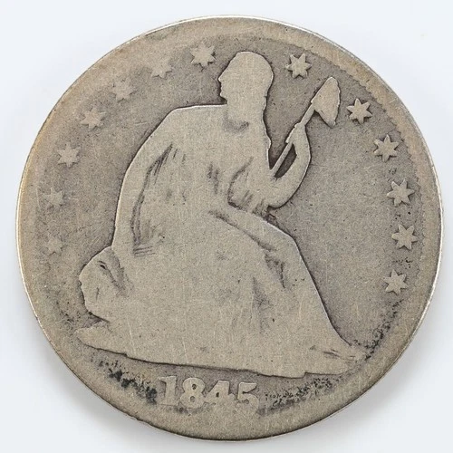 1845-O Seated Liberty Half Dollar FS-301 Repunched Date R.4 Silver 50