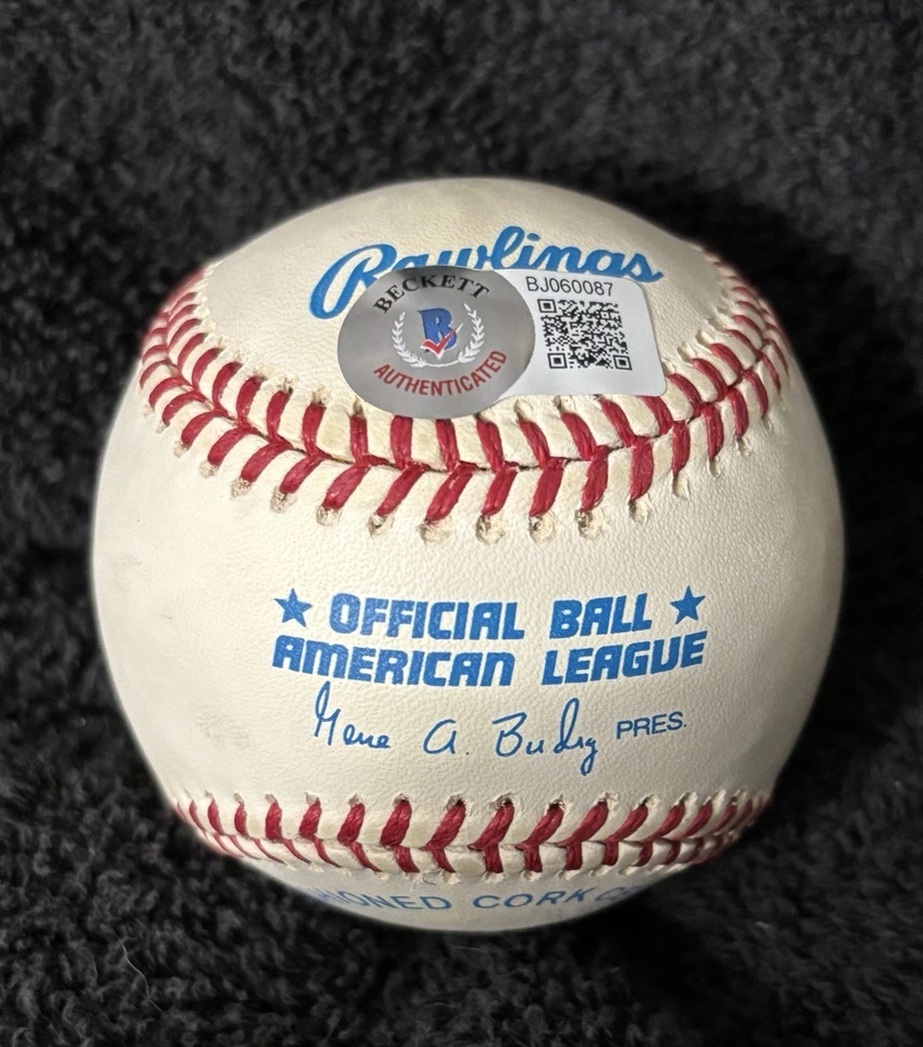 Early Wynn 300 victorias firmado autografiado DE COLECCIÓN OAL BECKETT audaz ¡Signo! Foto 2 de 4