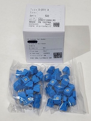 Lot of 50 Nidec Copal S-2011A 5VDC/100mA 10-Position BCD Rotary DIP Switch