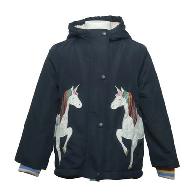 Mini Boden, Jacke, Mädchen, Größe: 110, Blau/Mehrfarbig, Polyester, Print #mvz