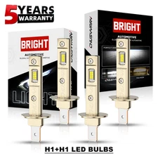 H1 H1 LED Headlight Bulbs Conversion Kit High Low Beam White 6500k Super Bright