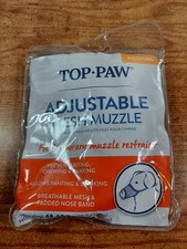 Top Paw Adjustable Mesh Muzzle Size Med/Lrg 48-60 lbs Nose Circumference 7"