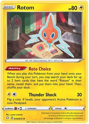 Rotom - 034/072 - Uncommon - Near Mint