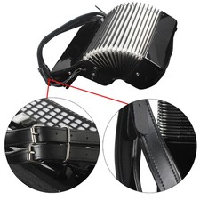 Tracolle Professionali Per Fisarmonica 6 Cm In Vera Pelle E Velluto – Produzione Italiana, Imbottitura 1,5 Cm, Per Modelli 48-72-80-96-120 Bassi