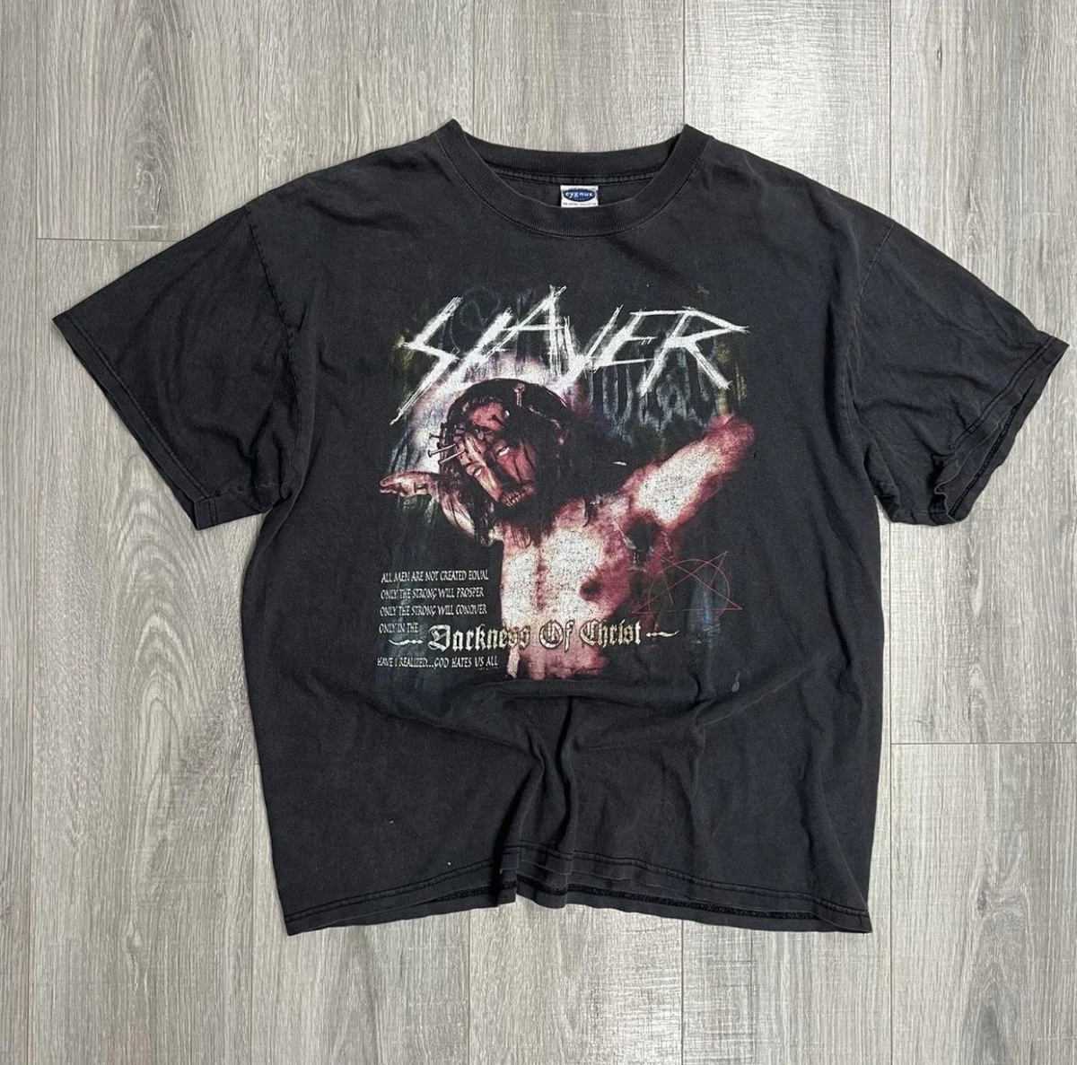 Preços baixos em Slayer God hates US All in camisetas masculinas