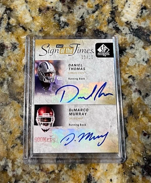 Demarco Murray Daniel Thomas Auto RC Signs Of The Times Dual Rookie Cowboys /15
