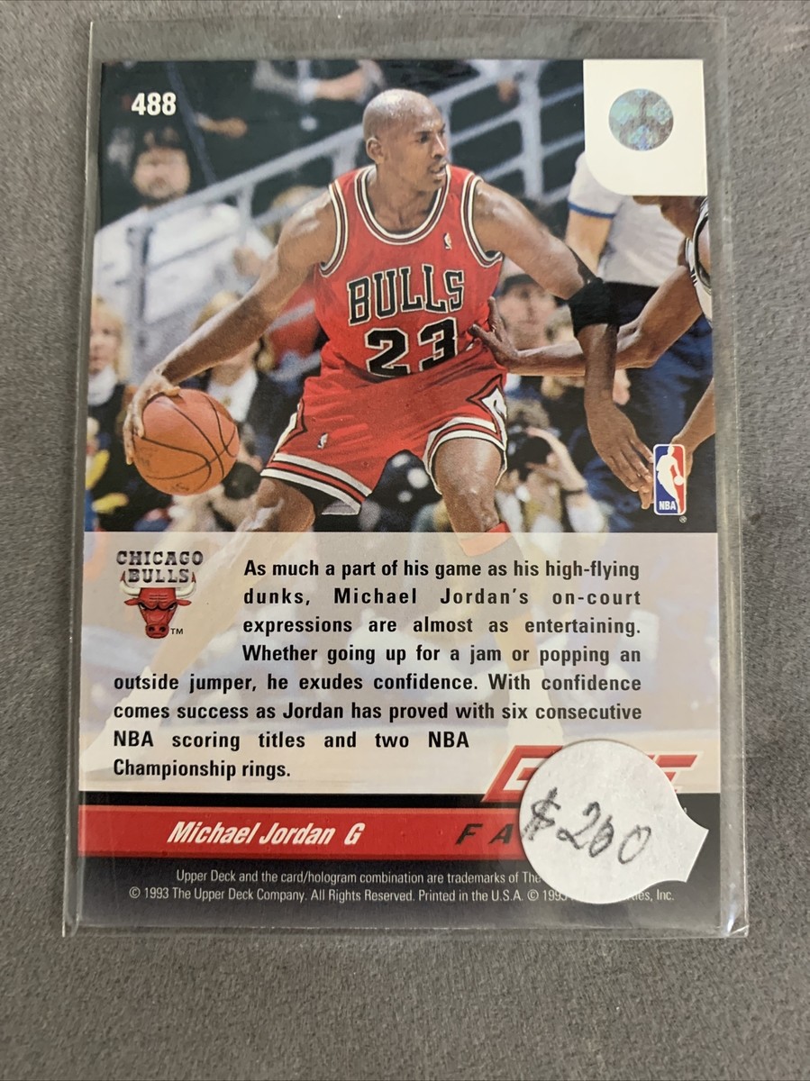 92-93 Upper Deck Michael Jordan Card #488 Game Faces | eBay